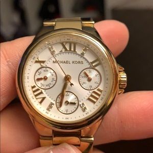Michael Kors Gold Stainless Steel Crystal Watch
